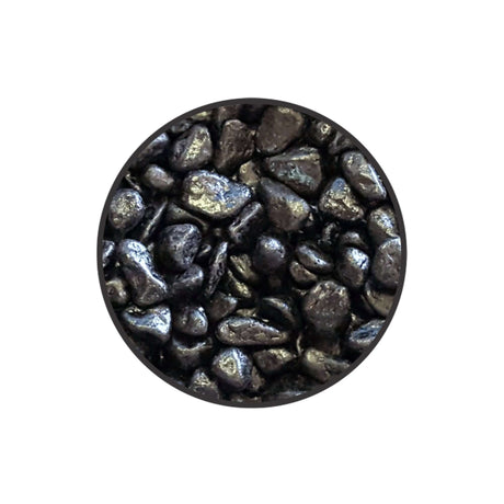 Aquarium colored smooth stones in black, non-toxic, safe for fish and plants, 1kg packaging, 2.5mm grain size.