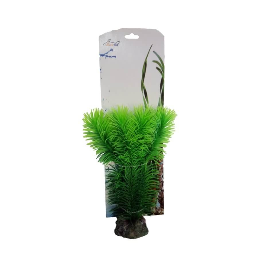 Aquarium Plastic Plant PP8912S, vibrant green artificial plant for fish tank decoration, size 10x10x20cm, low maintenance design.