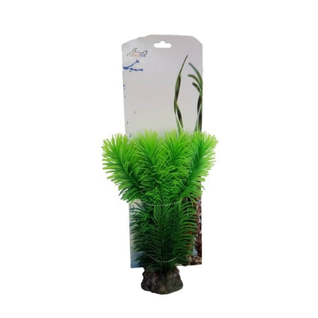 Aquarium Plastic Plant PP8912S, vibrant green artificial plant for fish tank decoration, size 10x10x20cm, low maintenance design.