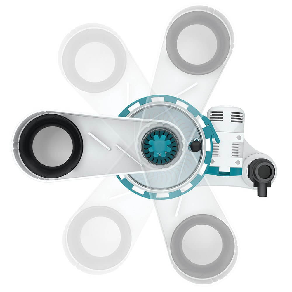 Aquavitro element M Media Reactor top view showing versatile design for efficient filter media use.