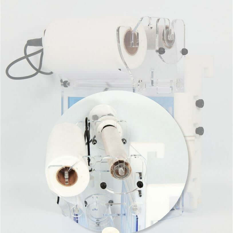 Bubble Magus Automatic Sump Filter Rollers G2 close-up view, showcasing advanced filtration technology for aquariums.