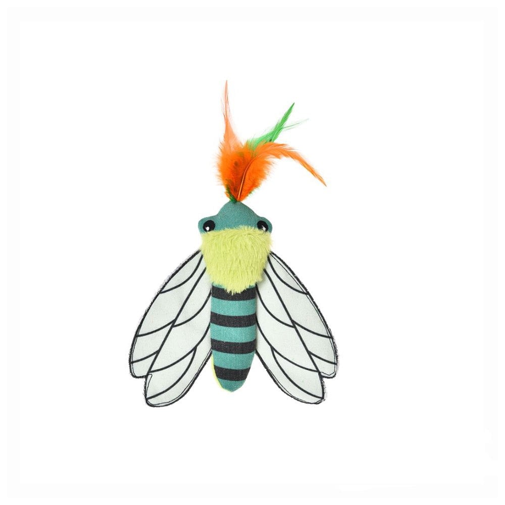 Cat's Life Beetle Cat Toy Green with Feather - Buy Online - Jungle Aquatics