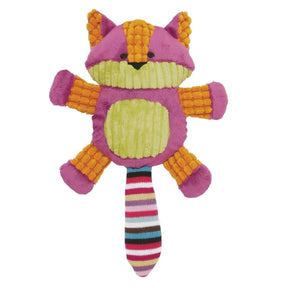 Colorful Chubleez Charlie Cat plush dog toy with squeaker, ideal for play and cuddling, 36cm in size.