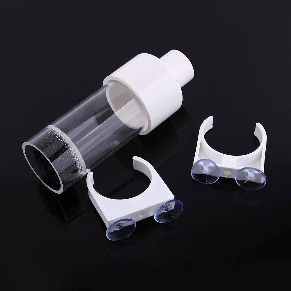 Cichlids egg tumbler incubator with suction tube clamp and accessories for fish egg hatching and nursery setup.