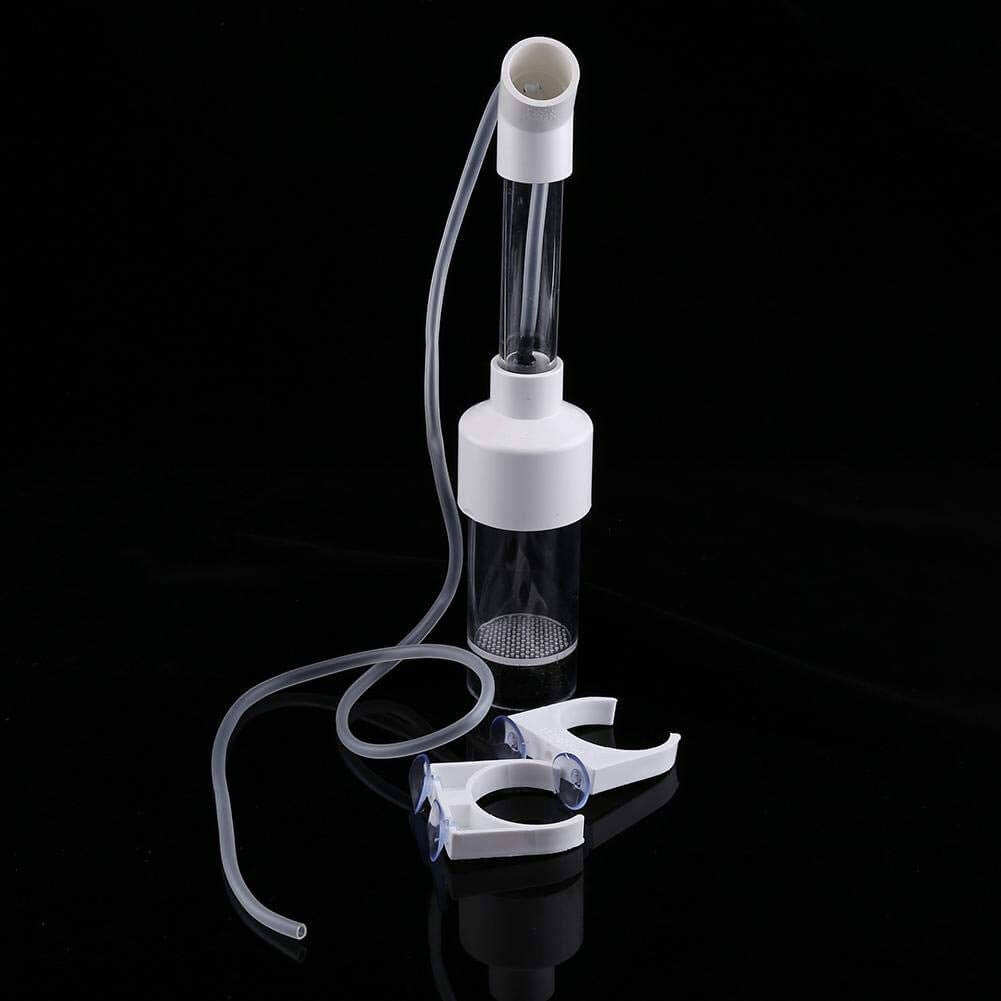 Cichlids egg tumbler incubator with suction tube and clamps, designed for hatching fish eggs in aquariums.