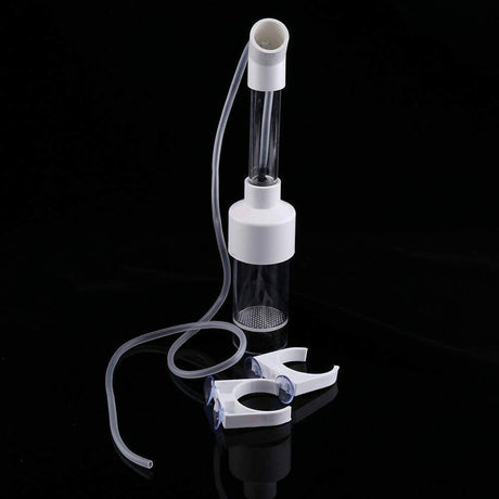 Cichlids egg tumbler incubator with suction tube and clamps, designed for hatching fish eggs in aquariums.