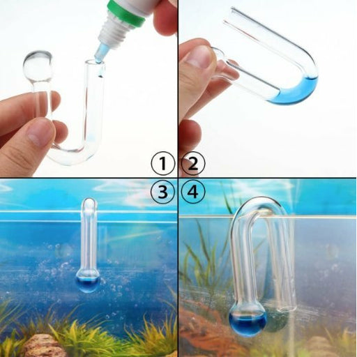 Step-by-step guide for using the CO2 Indicator Clip On Vial in an aquarium for accurate CO2 level monitoring.