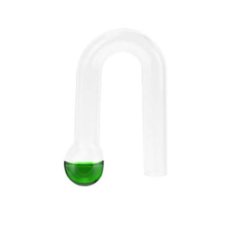 CO2 Indicator Clip On Vial for monitoring aquarium CO2 levels with a clear design and green indicator ball.