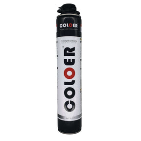 Coloer Hardscape PU Foam 900ml spray can for landscaping and rock wall repair, featuring a black and white design.