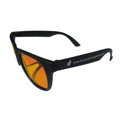 D-D Reef Viewing Aquarium Coral Sunglasses with orange tinted lenses for enhanced underwater visibility and glare reduction.