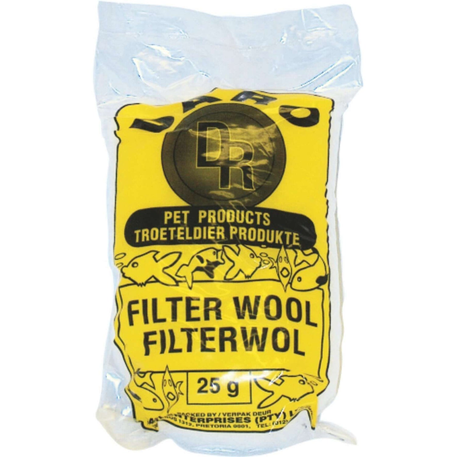 Daro 25g filter wool for aquariums, high-quality filtration media for waste removal and aquatic health.