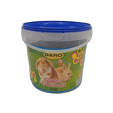 Daro Rabbit Mix Food Bucket 5kg featuring colorful packaging, filled with nutritious food for rabbits.