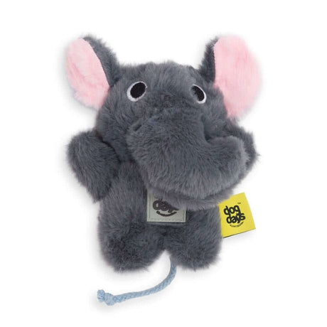 Dog’s Life Elephant Plush toy with squeaker, soft and cuddly, perfect for small dogs playtime and fetch activities.