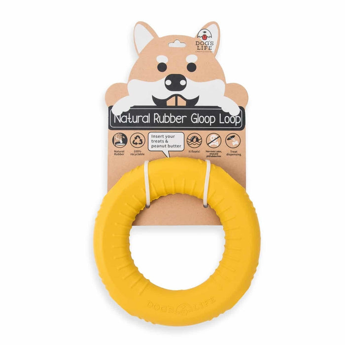 Dog’s Life Natural Rubber Dog Toy Gloop Loop - Buy Online - Jungle Aquatics