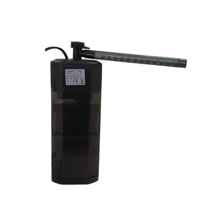 Dophin Triangle Internal Filter with spray bar, suitable for fresh and seawater, dimensions TF300, TF500, TF800.