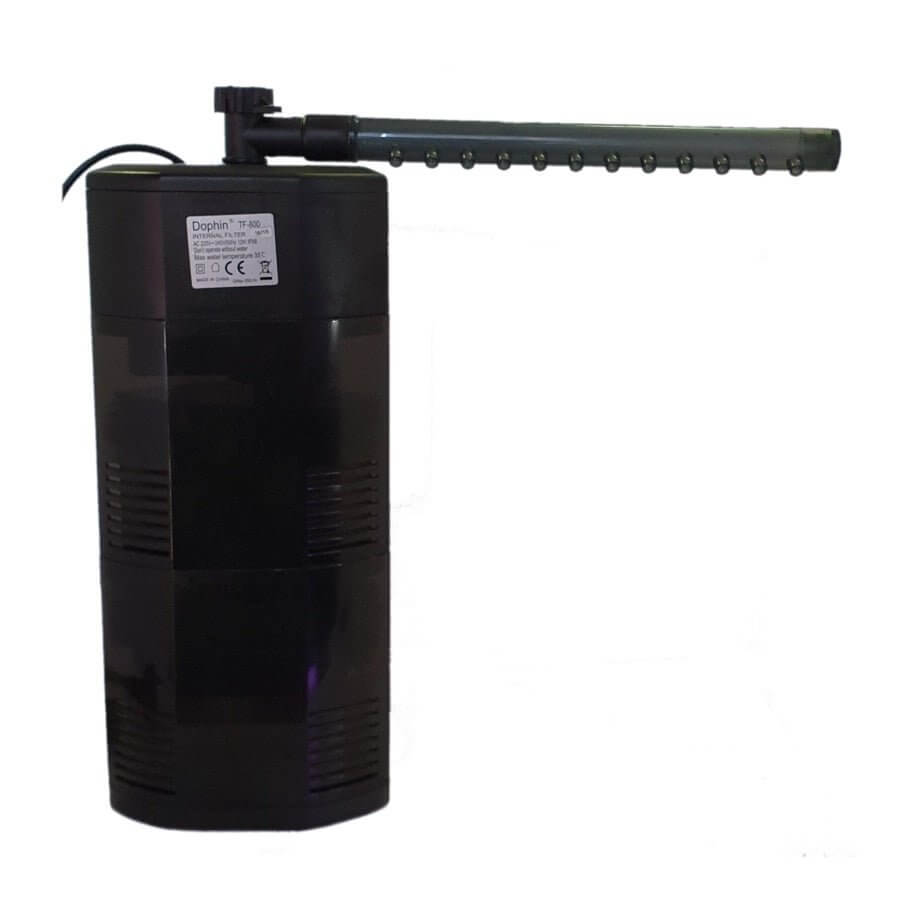 Dophin Triangle Internal Filter with aeration control and spray bar for improved water quality in aquariums.