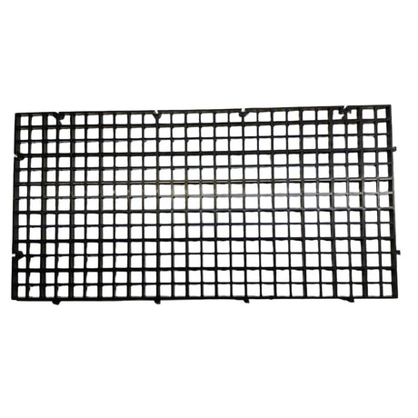 Black egg crate grid for aquarium use, dimensions 15 x 29.5 cm, designed for easy cutting and lock fit for displays.