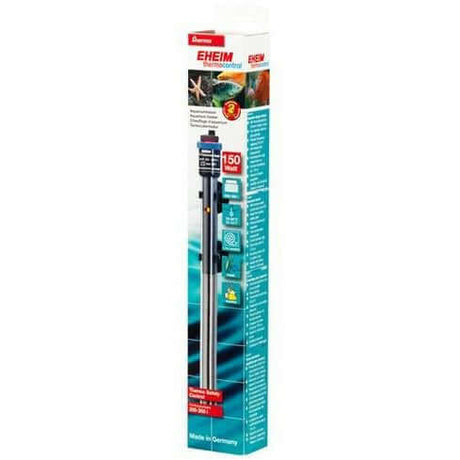EHEIM Jager Combined Heater 150W packaging showcasing advanced temperature control for aquariums.