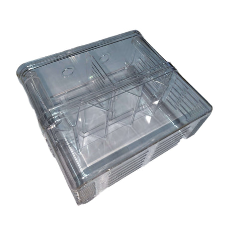 Clear Fish Isolation and Breeding Box designed for safe aquatic environments and nurturing young fish.