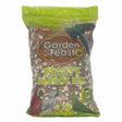 Garden Feast Fruity Parrot Mix 2kg bag, ideal blend for macaws and parakeets with real fruit and nuts.