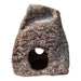 Grain Stone Cave Ornament Small ceramic aquarium decoration with a 3cm opening for fish exploration, size 9x7.8x10.5cm.