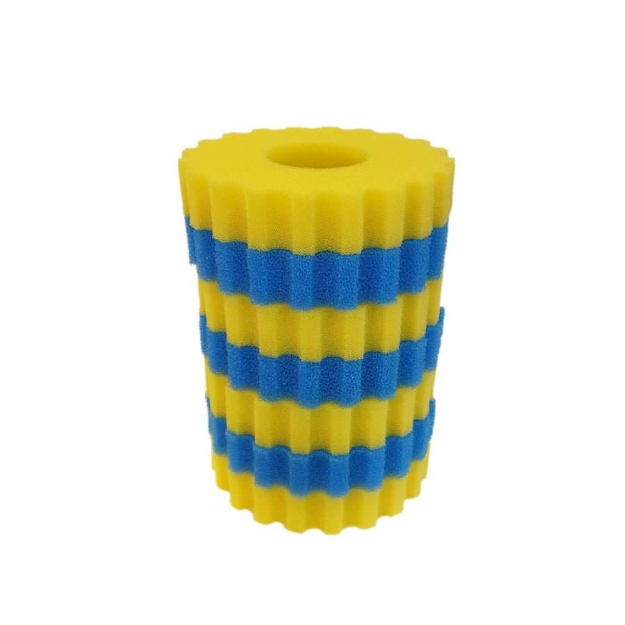 Grech Pond Bio Pressure Filter replacement sponge, yellow and blue striped design, essential for pond water filtration.