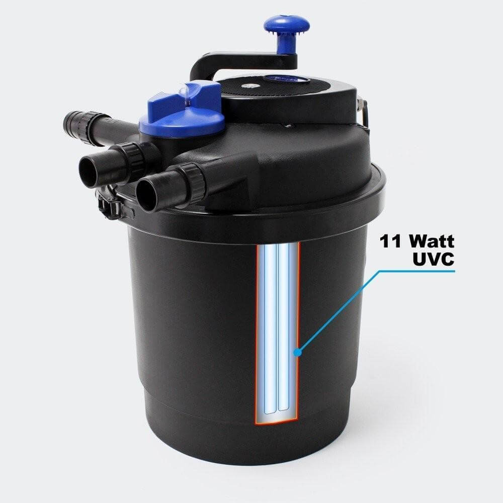 Grech Pond Bio Pressure Filter with 11 Watt UV light for efficient waste removal and easy maintenance.
