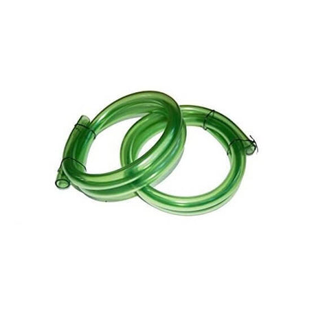 Two green flexible hoses suitable for aquarium filtration systems and water circulation applications.