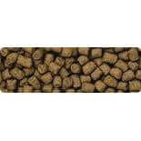 Hikari Lionhead Mini sinking pellets for fancy goldfish, promoting coloration and health without live food risks.