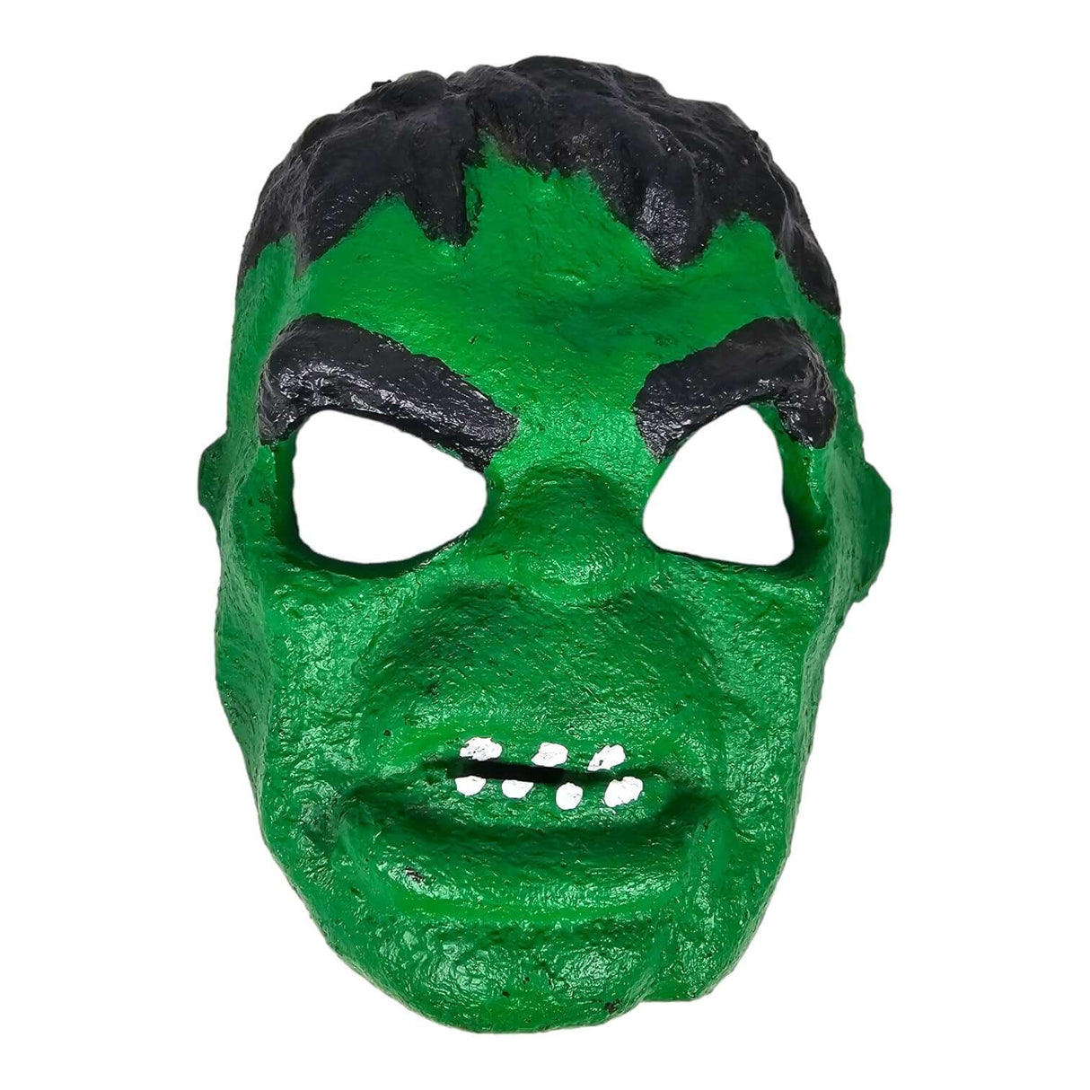 Hulk mask aquarium ornament in vibrant green, approx size 15 x 18cm, perfect for enhancing fish tanks and aquatic decor.