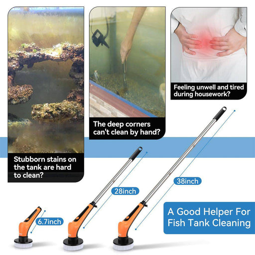 Hygger Aquarium 6 in 1 Electric Cleaning Brush - Shop Online at Jungle  Aquatics — Jungle Aquatics Pet Superstore