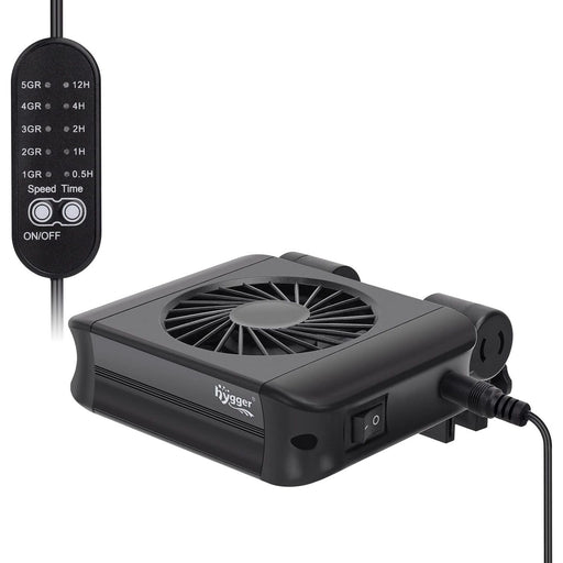 Hygger Aquarium Cooling Fan with digital controls for adjustable speed and timer settings. Ideal for freshwater and saltwater aquariums.