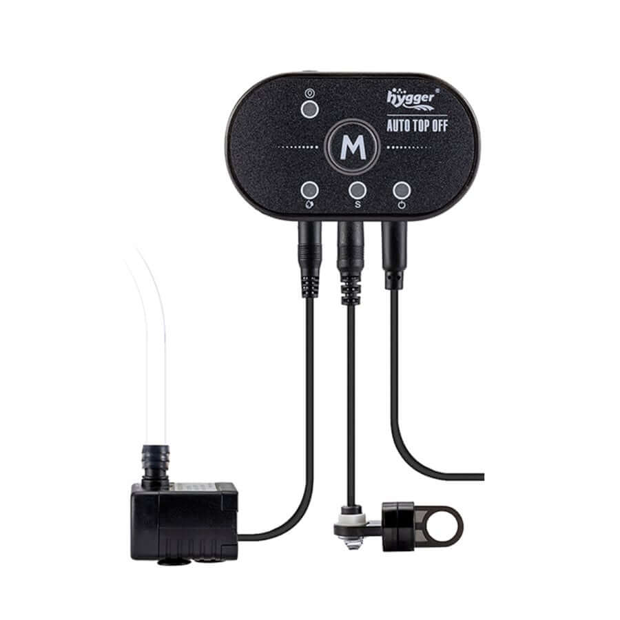 Hygger Auto Top Off System with control panel and water pump for automatic aquarium water refilling and draining.