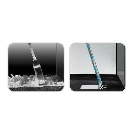Ista All-in-One Maintenance Set showing gravel siphon and water vacuum cleaner in action for effective aquarium cleaning.