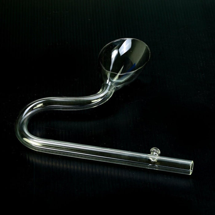 Ista Glass Outflow and Inflow Lily Pipe for aquarium, handcrafted with elegant curves and high transparency.