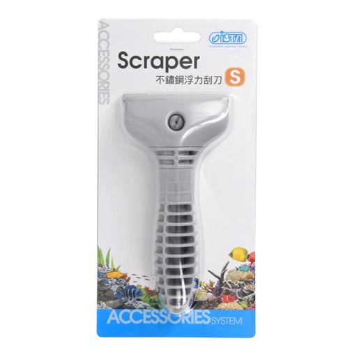 Ista Scraper Small packaging featuring stainless steel blade for efficient aquarium algae removal.