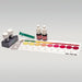 JBL Nitrite Test Kit NO2 components including color chart, vials, and reagents for accurate water testing in aquariums.