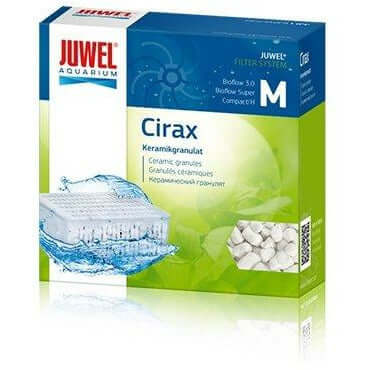 Juwel Cirax ceramic granulate packaging for aquarium filters, promoting excellent water quality and easy usage.