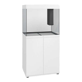 Juwel Lido aquarium with cabinet, featuring modern design and glass enclosure for fresh or saltwater environments.