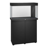 Juwel Rio Aquarium and Cabinet featuring sleek black design and sturdy glass top for aquatic displays.