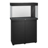 Juwel Rio Aquarium and Cabinet featuring sleek black design and sturdy glass top for aquatic displays.