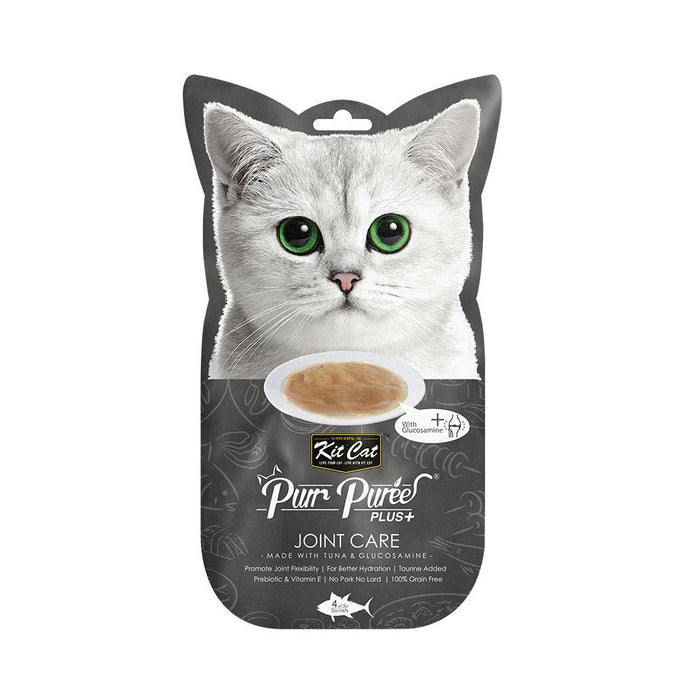 Kit Cat Purr Puree Plus+ Tuna & Glucosamine (Joint Care) 4x15g - Buy Online - Jungle Aquatics