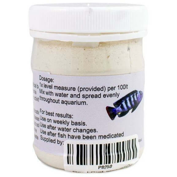 Koi Life Bio Boost product container with dosage instructions for aquarium water treatment and maintenance.