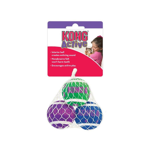 Kong Cat Toy Tennis Balls with Bells - Buy Online - Jungle Aquatics