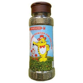 Kunduchi Super Catnip Shaker 40g in a transparent container, with playful cat design, ideal for feline entertainment.