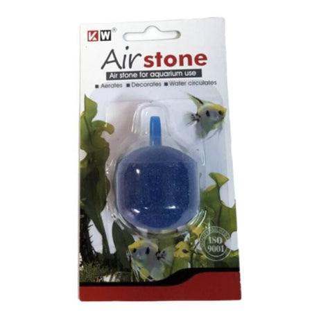 kW Airstone Round 50mm for aquariums, enhancing water aeration with fine bubbles for healthy fish environments.
