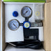 LST CO2 regulator system featuring dual pressure gauges, magnetic solenoid, and check valve for aquarium CO2 management.