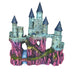 Magical Castle Aquarium Ornament with detailed turrets and waterfall, enhancing underwater decor for aquariums.