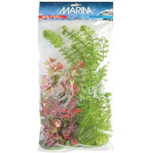 Marina Aquascaper Plastic Plants - Hairgrass, Ambulia & Two Red Ludwigia - Buy Online - Jungle Aquatics