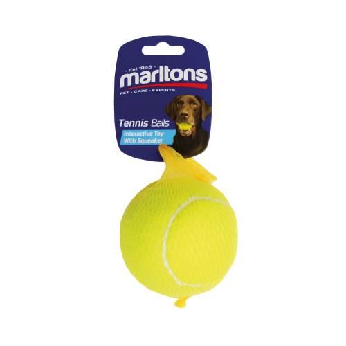Marltons Squeaky Tennis Ball Large 1 Pack - Buy Online - Jungle Aquatics